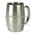 Promotion durable stainless steel coffee cup with handle